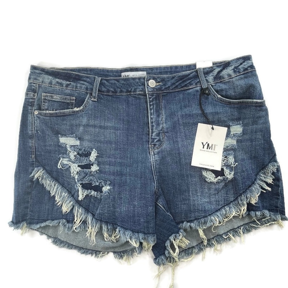 YMI Women’s High Rise Denim Shorts Size 2X